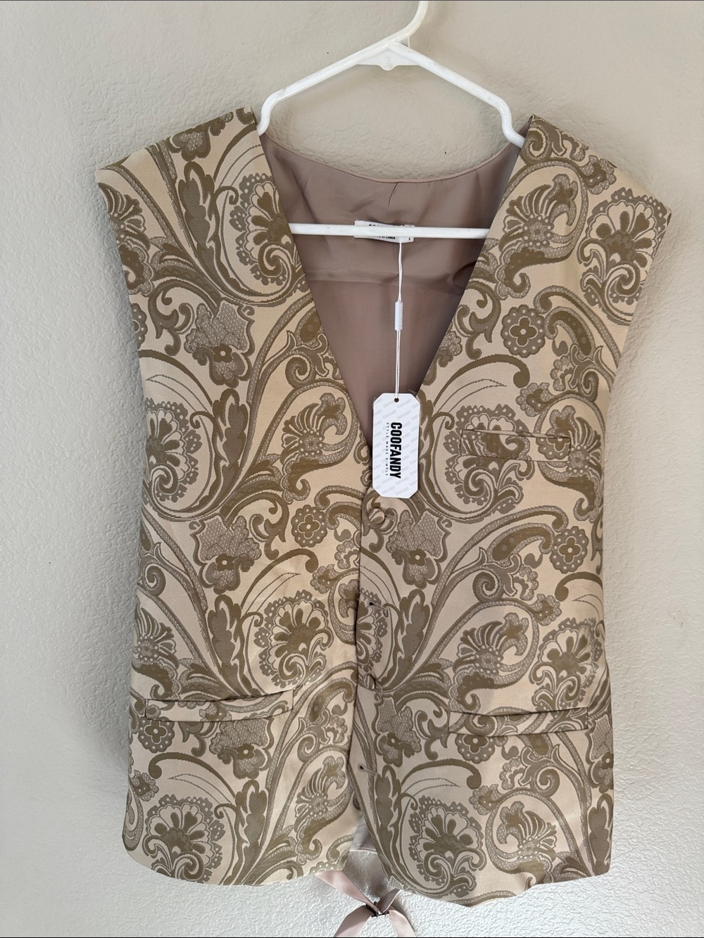 Goorin Bros. Beige Paisley Men's Vest